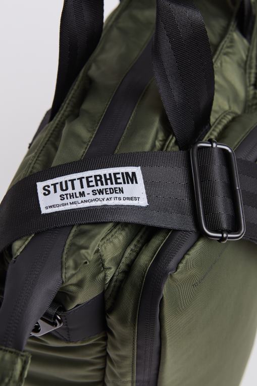 Stutterheim unisexo bolso tote utilitario breve N80T392 accesorios verde