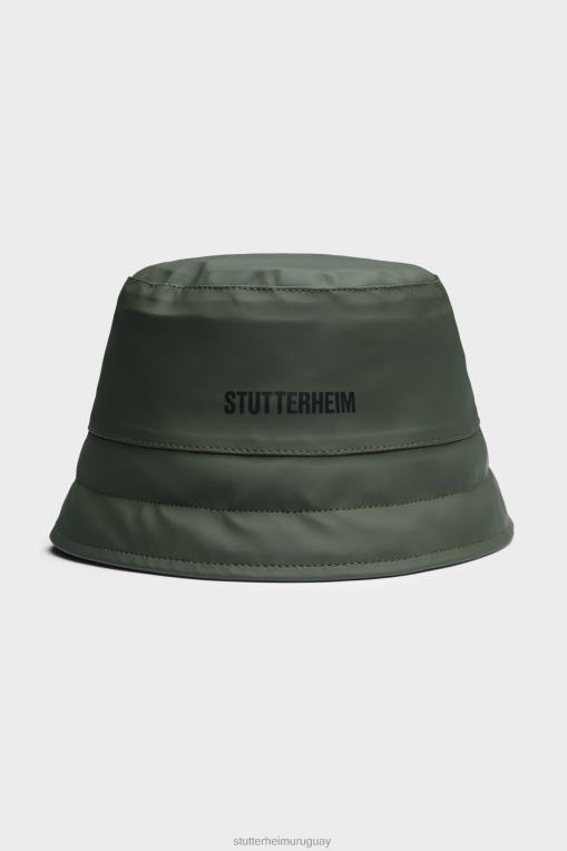 Stutterheim unisexo sombrero de pescador acolchado skarholmen N80T411 accesorios verde