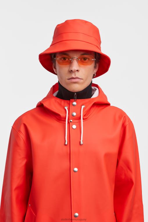 Stutterheim unisexo sombrero de pescador beckholmen N80T349 accesorios rojo desvanecido