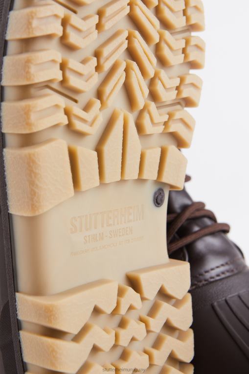 Stutterheim unisexo bota patrulla de cuero N80T163 calzado café