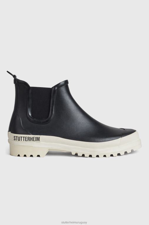 Stutterheim unisexo caminante de invierno chelsea N80T177 calzado blanco negro