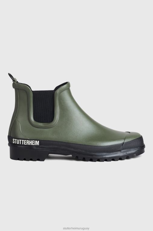 Stutterheim unisexo caminante de lluvia chelsea N80T258 calzado verde/negro