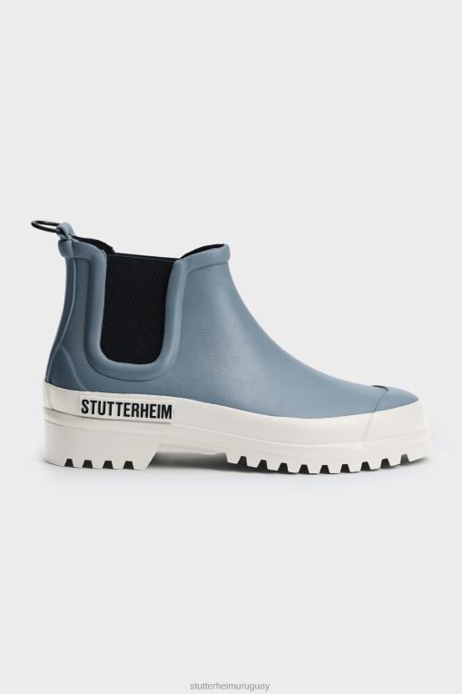 Stutterheim unisexo caminante de lluvia chelsea N80T263 calzado gris blanco