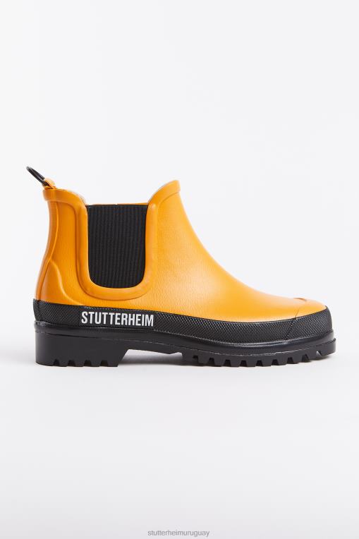 Stutterheim unisexo caminante de lluvia chelsea N80T271 calzado miel cálida/negro