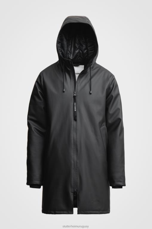 Stutterheim hombres chaqueta de invierno estocolmo N80T251 ropa negro