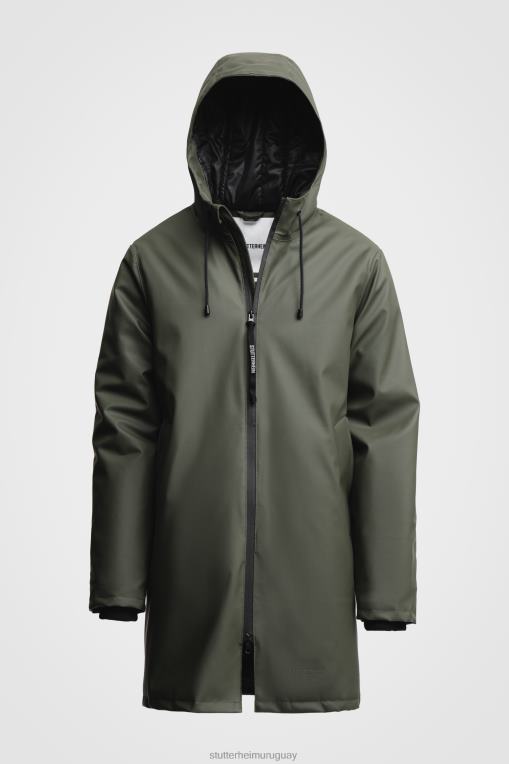 Stutterheim hombres chaqueta de invierno estocolmo N80T252 ropa verde