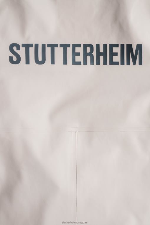 Stutterheim hombres chubasquero largo estampado Stockholm N80T104 ropa arena clara