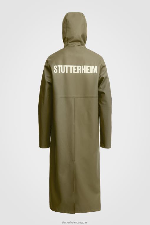 Stutterheim hombres chubasquero largo estampado Stockholm N80T105 ropa áloe