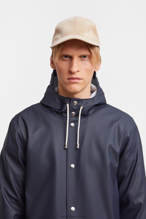 Stutterheim hombres chubasquero largo estampado Stockholm N80T219 ropa Armada