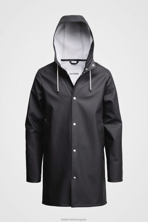 Stutterheim hombres impermeable de estocolmo N80T121 ropa negro