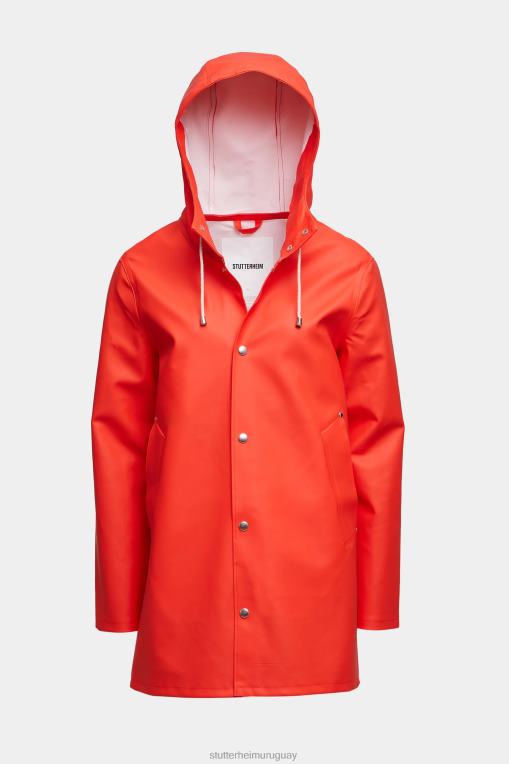 Stutterheim hombres impermeable de estocolmo N80T122 ropa rojo desvanecido