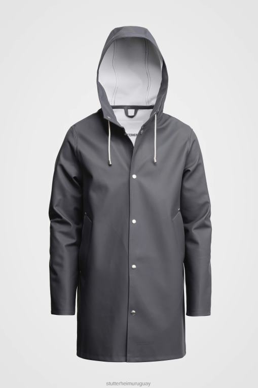 Stutterheim hombres impermeable de estocolmo N80T129 ropa carbón