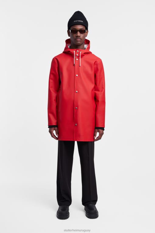 Stutterheim hombres impermeable de estocolmo N80T210 ropa rojo