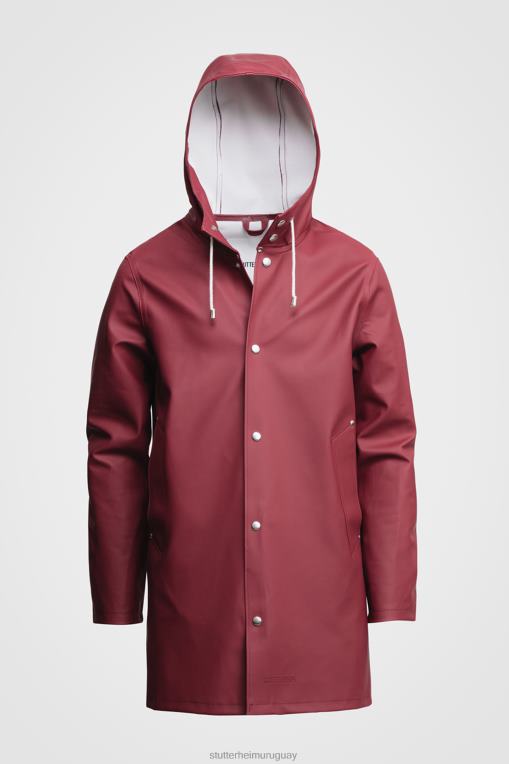 Stutterheim hombres impermeable de estocolmo N80T222 ropa borgoña