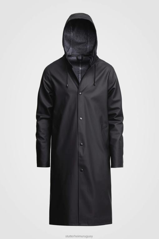 Stutterheim hombres impermeable largo estocolmo N80T110 ropa negro