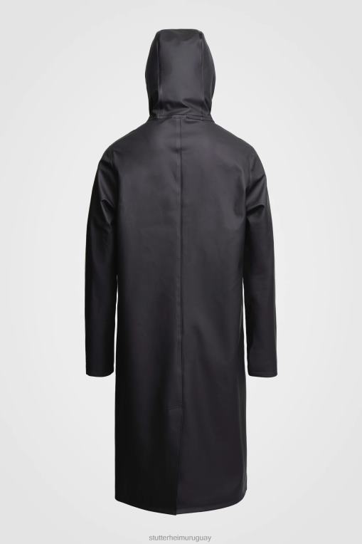 Stutterheim hombres impermeable largo estocolmo N80T110 ropa negro