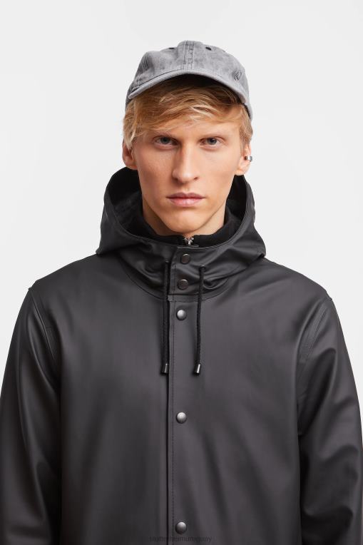 Stutterheim hombres impermeable largo estocolmo N80T110 ropa negro