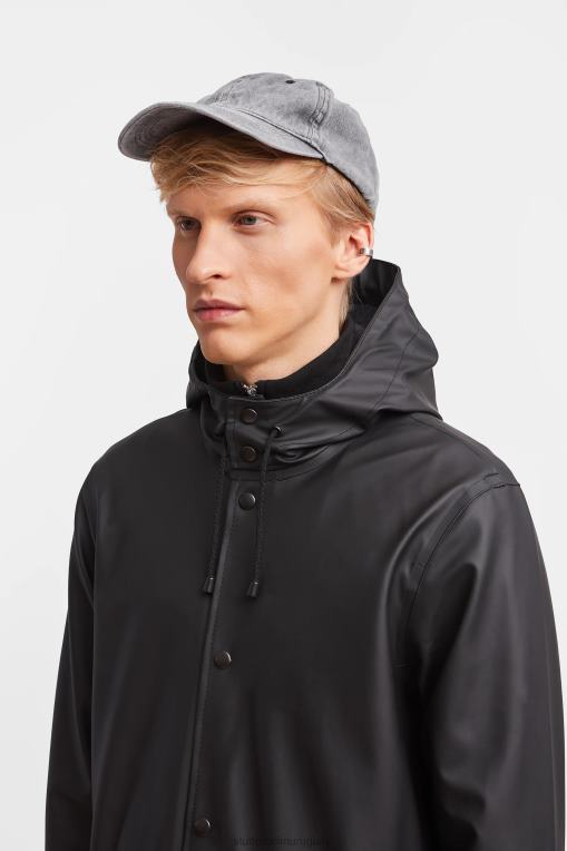 Stutterheim hombres impermeable largo estocolmo N80T110 ropa negro