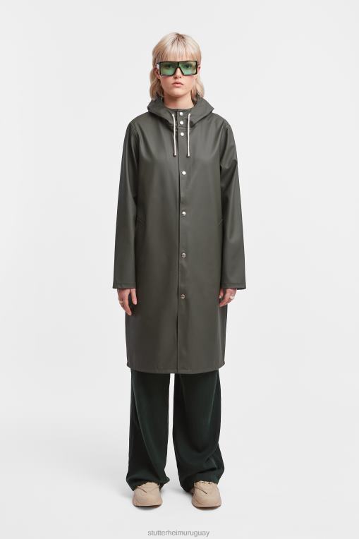 Stutterheim hombres impermeable largo estocolmo N80T130 ropa verde