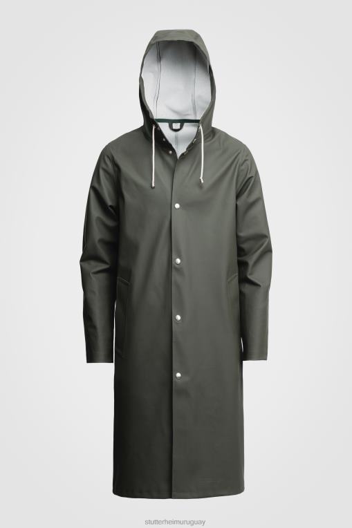 Stutterheim hombres impermeable largo estocolmo N80T130 ropa verde