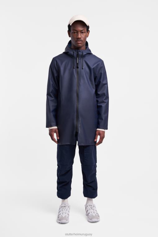 Stutterheim hombres impermeable ligero con cremallera estocolmo N80T94 ropa Armada