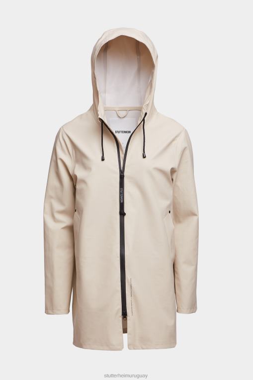 Stutterheim hombres impermeable ligero con cremallera estocolmo N80T97 ropa ostra