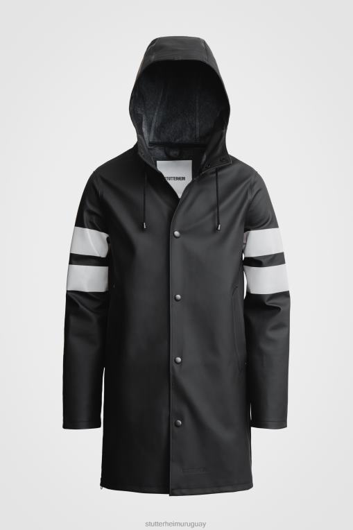 Stutterheim hombres impermeable para bicicleta estocolmo N80T138 ropa negro