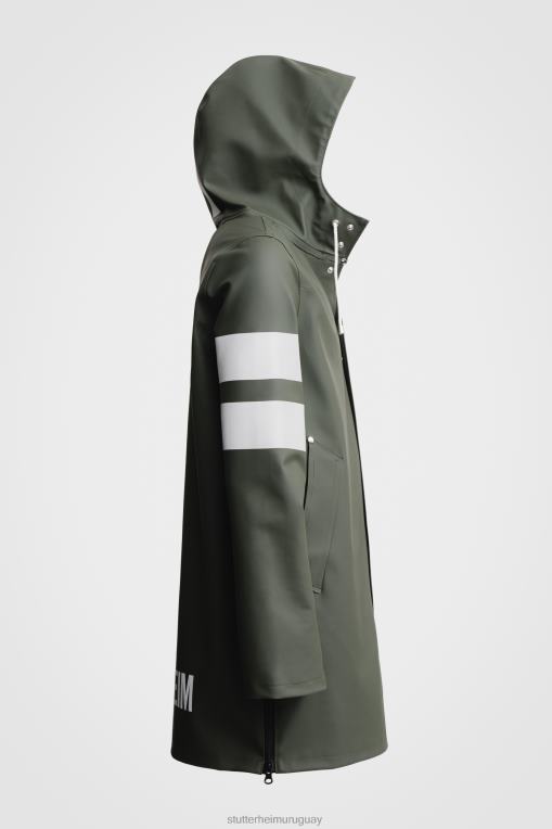 Stutterheim hombres impermeable para bicicleta estocolmo N80T139 ropa verde