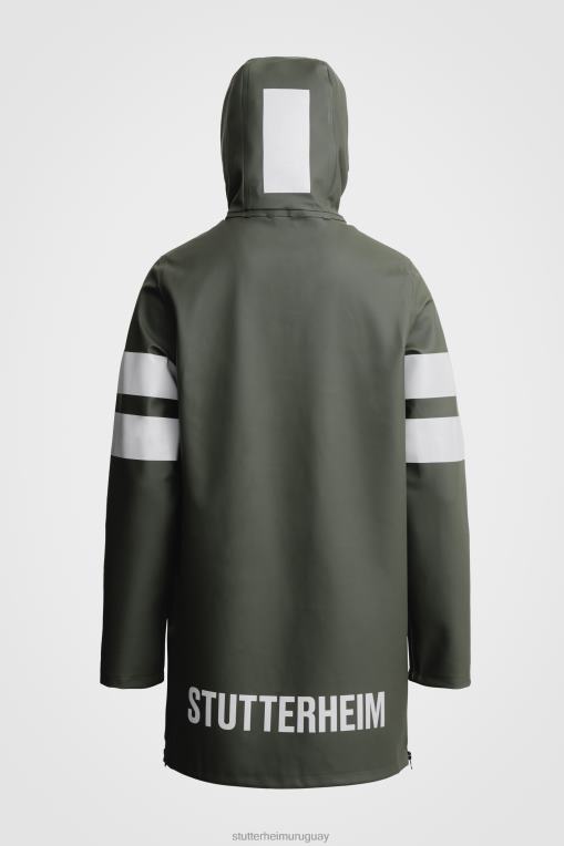 Stutterheim hombres impermeable para bicicleta estocolmo N80T139 ropa verde