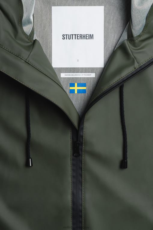 Stutterheim hombres parka camden N80T146 ropa verde