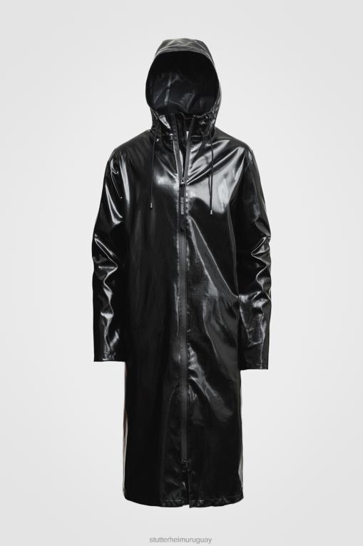 Stutterheim hombres parka camden ópalo N80T149 ropa negro