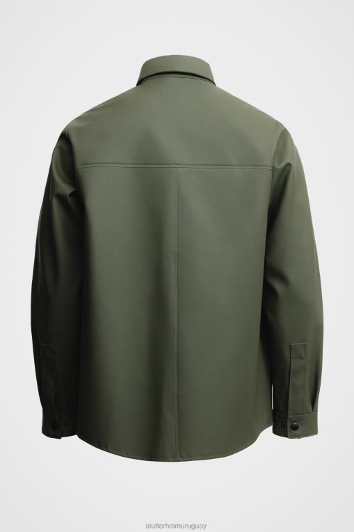 Stutterheim hombres sobrecamisa ringen N80T144 ropa verde