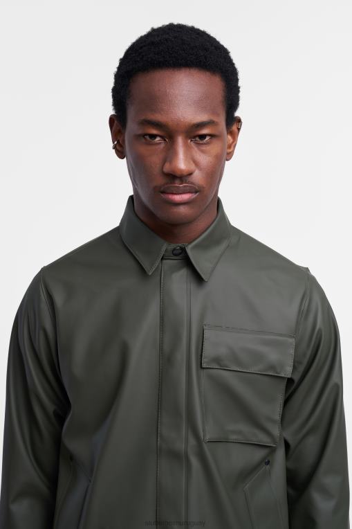 Stutterheim hombres sobrecamisa ringen N80T144 ropa verde