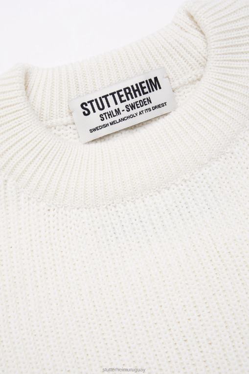 Stutterheim hombres suéter original N80T150 ropa blanquecino