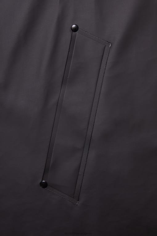 Stutterheim mujer poncho ligero con cremallera lomma N80T82 ropa negro
