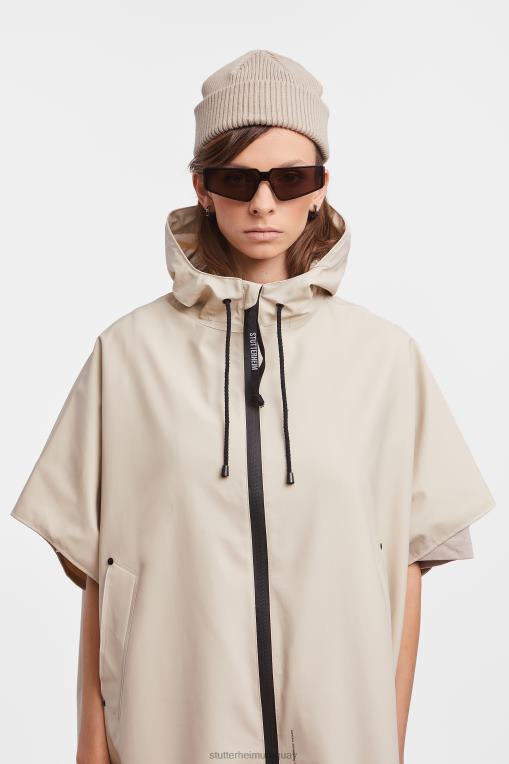 Stutterheim mujer poncho ligero con cremallera lomma N80T83 ropa ostra