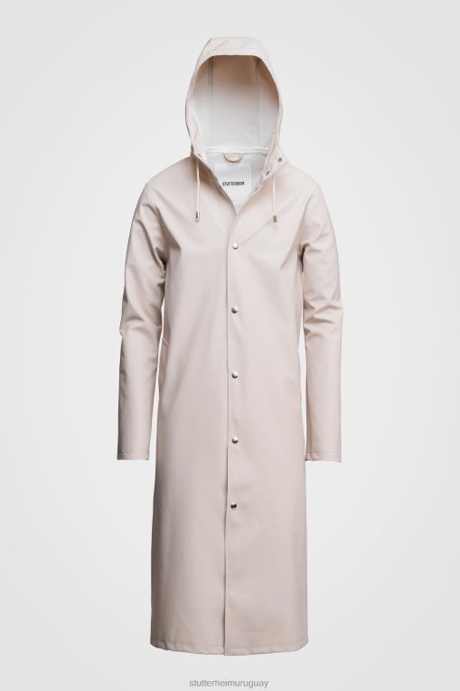 Stutterheim mujer chubasquero largo estampado Stockholm N80T185 ropa arena clara