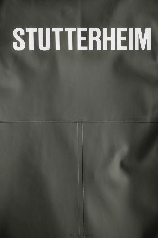 Stutterheim mujer chubasquero largo estampado Stockholm N80T42 ropa verde