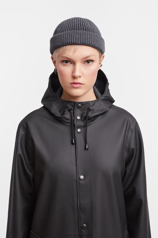 Stutterheim mujer chubasquero largo estampado Stockholm N80T45 ropa negro