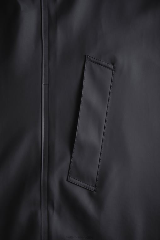 Stutterheim mujer chubasquero largo estampado Stockholm N80T45 ropa negro