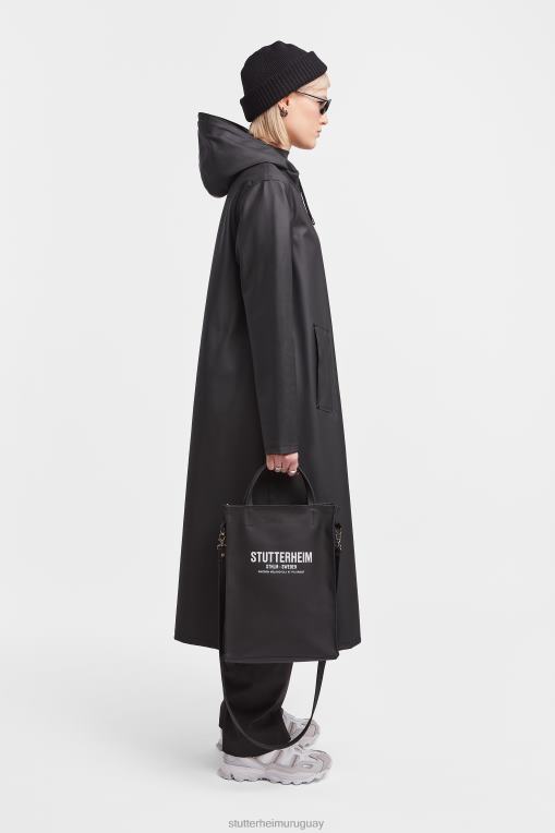 Stutterheim mujer chubasquero largo mosebacke N80T53 ropa negro