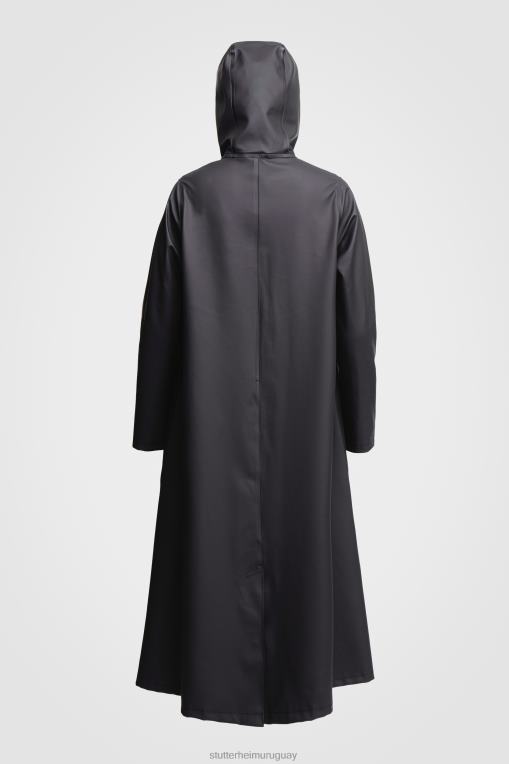 Stutterheim mujer chubasquero largo mosebacke N80T53 ropa negro