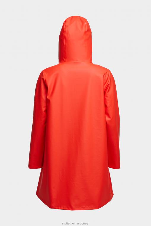 Stutterheim mujer chubasquero ligero mosebacke N80T28 ropa rojo desvanecido