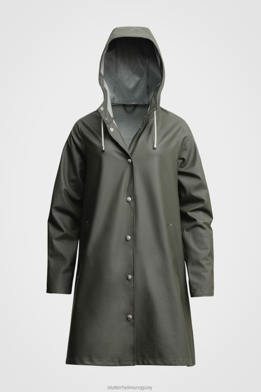 Stutterheim mujer chubasquero ligero mosebacke N80T31 ropa verde