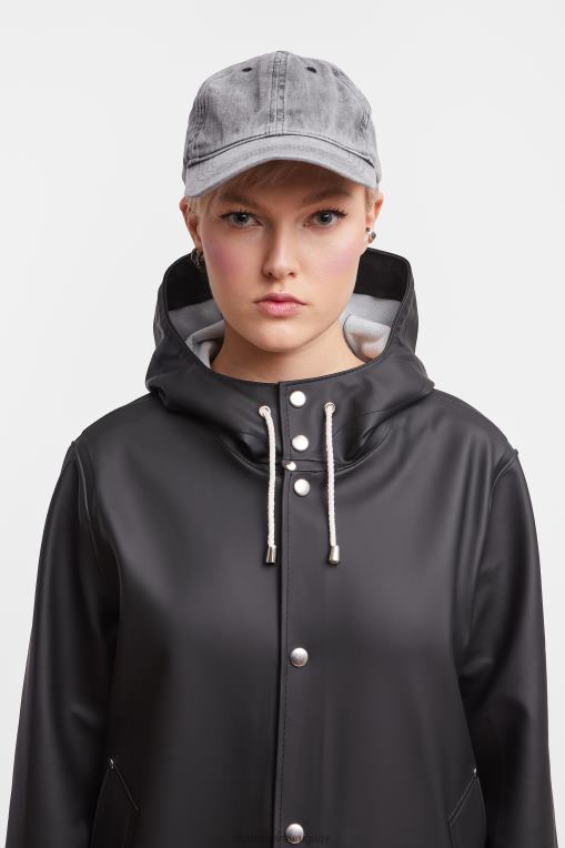 Stutterheim mujer impermeable de estocolmo N80T38 ropa negro