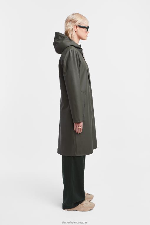 Stutterheim mujer impermeable largo estocolmo N80T50 ropa verde