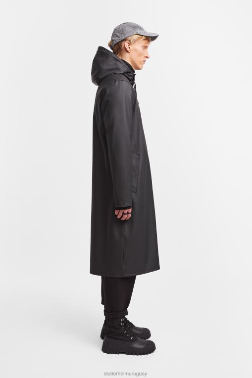 Stutterheim mujer impermeable largo estocolmo N80T51 ropa negro