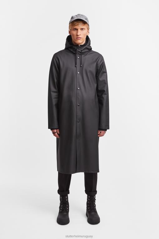 Stutterheim mujer impermeable largo estocolmo N80T51 ropa negro