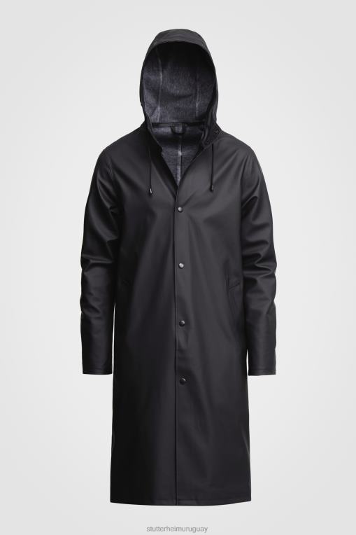 Stutterheim mujer impermeable largo estocolmo N80T51 ropa negro