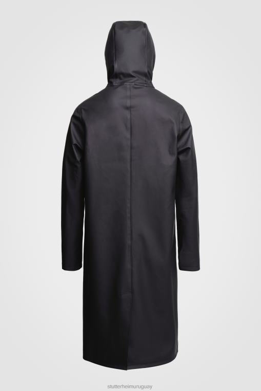 Stutterheim mujer impermeable largo estocolmo N80T51 ropa negro